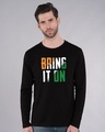 Shop Bring It On Tricolor Full Sleeve T-Shirt-Front