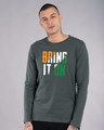 Shop Bring It On Tricolor Full Sleeve T-Shirt-Front