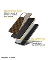 Shop Brown Block Metallic Gold Premium Glass Case for Mi 11X Pro-Full