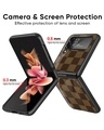 Shop Brown Block Premium Glass Case for Samsung Galaxy Z Flip4 5G (Shock Proof, Scratch Resistant)