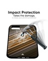 Shop Brown Diagonal Slash Pattern Printed Glass Back Case for Xiaomi Mi A3-Full