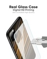 Shop Brown Diagonal Slash Pattern Printed Glass Back Case for Xiaomi Redmi Note 9 Pro Max-Design