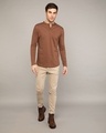 Shop Brown Full Sleeve Henley T-Shirt-Full