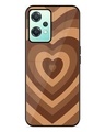 Shop Brown Heart Premium Glass Case for OnePlus Nord CE 2 Lite 5G (Shock Proof, Scratch Resistant)-Front