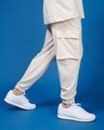 Shop Off White Cargo Joggers-Front