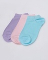 Shop Pack of 3 Men Summer Pastels Socks-Front