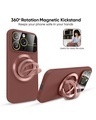 Shop Brown Silicon Magsafe Case with Stand for Apple iPhone 15 Plus-Full