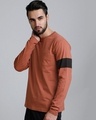 Shop Brown Solid Full Sleeves T-Shirt-Design