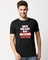 Shop Men's Black Brozone Mat Kar Typography T-shirt-Front