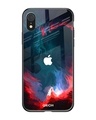 Shop Brush Art Abstract Printed Premium Glass Cover for iPhone XR (Shock Proof, Lightweight)-Front