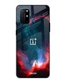 Shop Brush Art Abstract Printed Premium Glass Cover for OnePlus 8T (Shock Proof, Lightweight)-Front