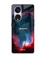 Shop Brush Art Premium Glass Case For Oppo Reno8T 5G (Shock Proof, Scratch Resistant)-Front