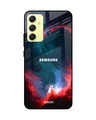 Shop Brush Art Premium Glass Case For Samsung Galaxy A34 5G (Shock Proof, Scratch Resistant)-Front