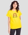 Shop BTS And Chill Boyfriend T-Shirt Pineapple Yellow-Front