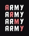 Shop BTS Army Love Half Sleeve Printed T-Shirt Black