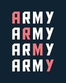 Shop BTS Army Love Half Sleeve Printed T-Shirt Navy Blue