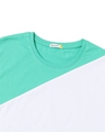 Shop Men's Blue & White Color Block T-shirt
