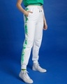 Shop Women's White & Green Tie & Dye Joggers-Design