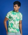 Shop Men's Green & White Tie & Dye T-shirt-Design
