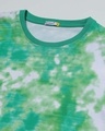 Shop Men's Green & White Tie & Dye T-shirt