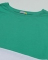 Shop Women's Green & White Color Block T-shirt