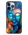 Shop Buddha Painting Premium Glass Case for Apple Iphone 13 Pro Max (Shock Proof, Scratch Resistant)-Front