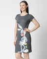 Shop Bugs Bunny Half Sleeve Hyper Print T-shirt Dress (LT)-Design
