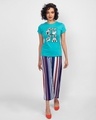 Shop Bugs Bunny moods Half Sleeve Printed T-Shirt (LTL) Tropical Blue-Full