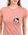 Shop Bugs On A Pocket Half Sleeve Printed T-Shirt Misty Pink (LTL) -Front
