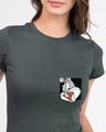 Shop Bugs On A Pocket Half Sleeve Printed T-Shirt Nimbus Grey (LTL) -Front