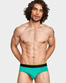 Shop After 8 Green Micro Modal Men's Brief-Front