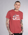 Shop Bunny Awesome Half Sleeve T-Shirt (LTL)-Front