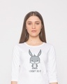 Shop Bunny Didn't Do It Round Neck 3/4th Sleeve T-Shirt ( LTL )-Front