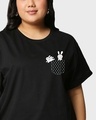 Shop Bunny Rabbit Pocket Boyfriend Printed T-Shirt Plus Size-Full