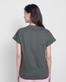 Shop Women's Grey Bunny Rabbit Pocket Printed Boyfriend T-shirt-Design