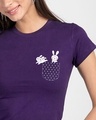 Shop Bunny Rabbit Pocket Printed Half Sleeve T-Shirt-Front