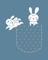 Shop Bunny Rabbit Pocket Scoop Neck Full Sleeve T-Shirt-Full