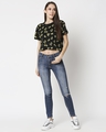 Shop Burger Aop Boxy Slim Fit Crop Top