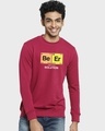 Shop Men's Burgundy Be-Er Solution Typography Sweatshirt-Front