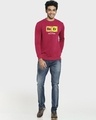 Shop Men's Burgundy Be-Er Solution Typography Sweatshirt-Design