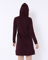 Shop Burgundy Fleece Hoodies Dress-Design