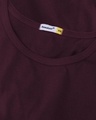 Shop Burgundy Round Neck 3/4th Sleeve T-Shirt