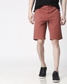 Shop Burnt Brown Men's Shorts-Front