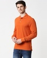 Shop Burnt Orange Full Sleeve Pique Polo-Design