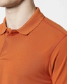 Shop Burnt Orange Half Sleeve Contrast Polo