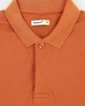 Shop Burnt Orange Half Sleeve Contrast Polo