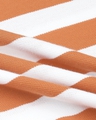 Shop Burnt Orange & White Half Sleeve Stripes Polo