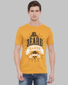 Shop Beard Makes Us Real Man Printed T-Shirt-Front