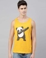 Shop Dab Dance Panda Mustard Vest-Front