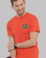 Shop Dragon Pocket Printed T-Shirt-Front